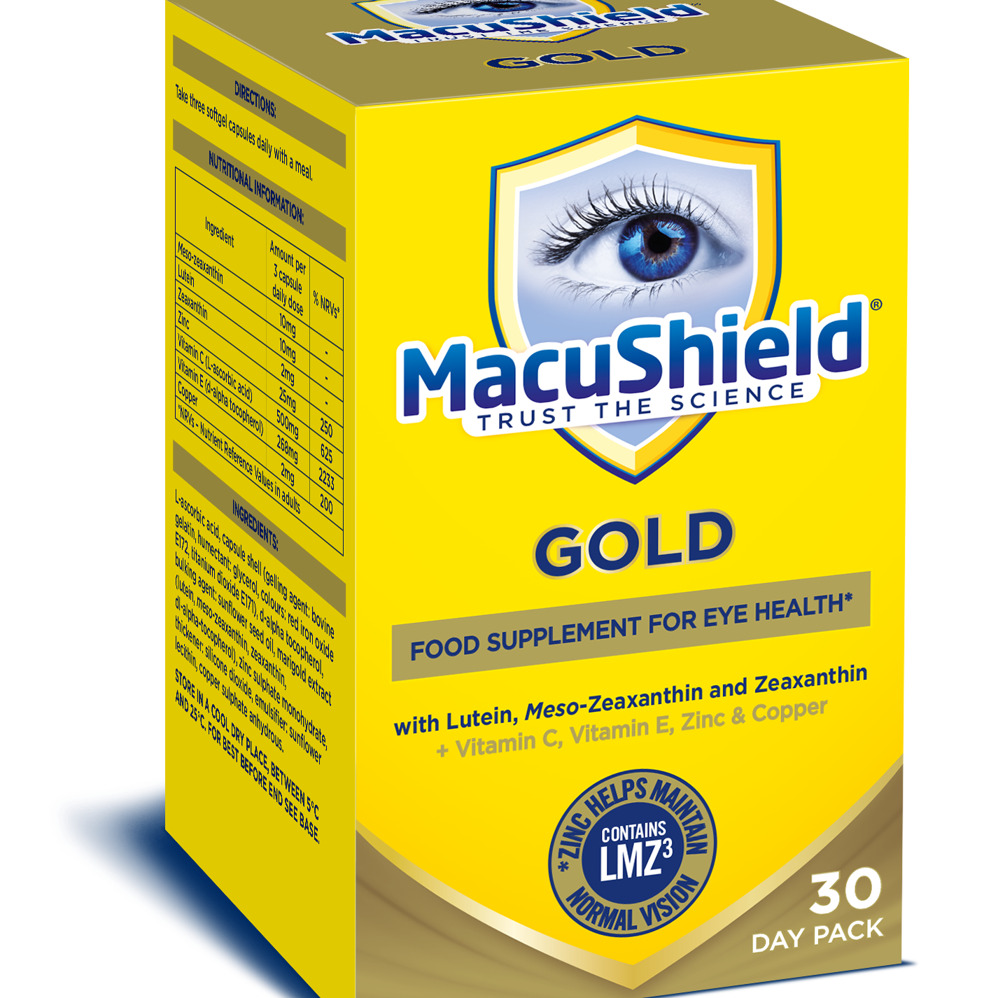 Macushield Gold -ravintolisä 90 kapletin pakkaus (30 päivää)